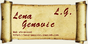 Lena Genović vizit kartica